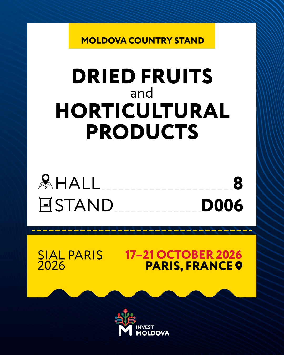 The Moldova National Stand at SIAL Paris 2026 — HALL 8, STAND D006.
